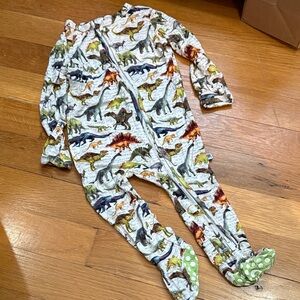 Bums & Roses Dinosaur Footie Pajamas